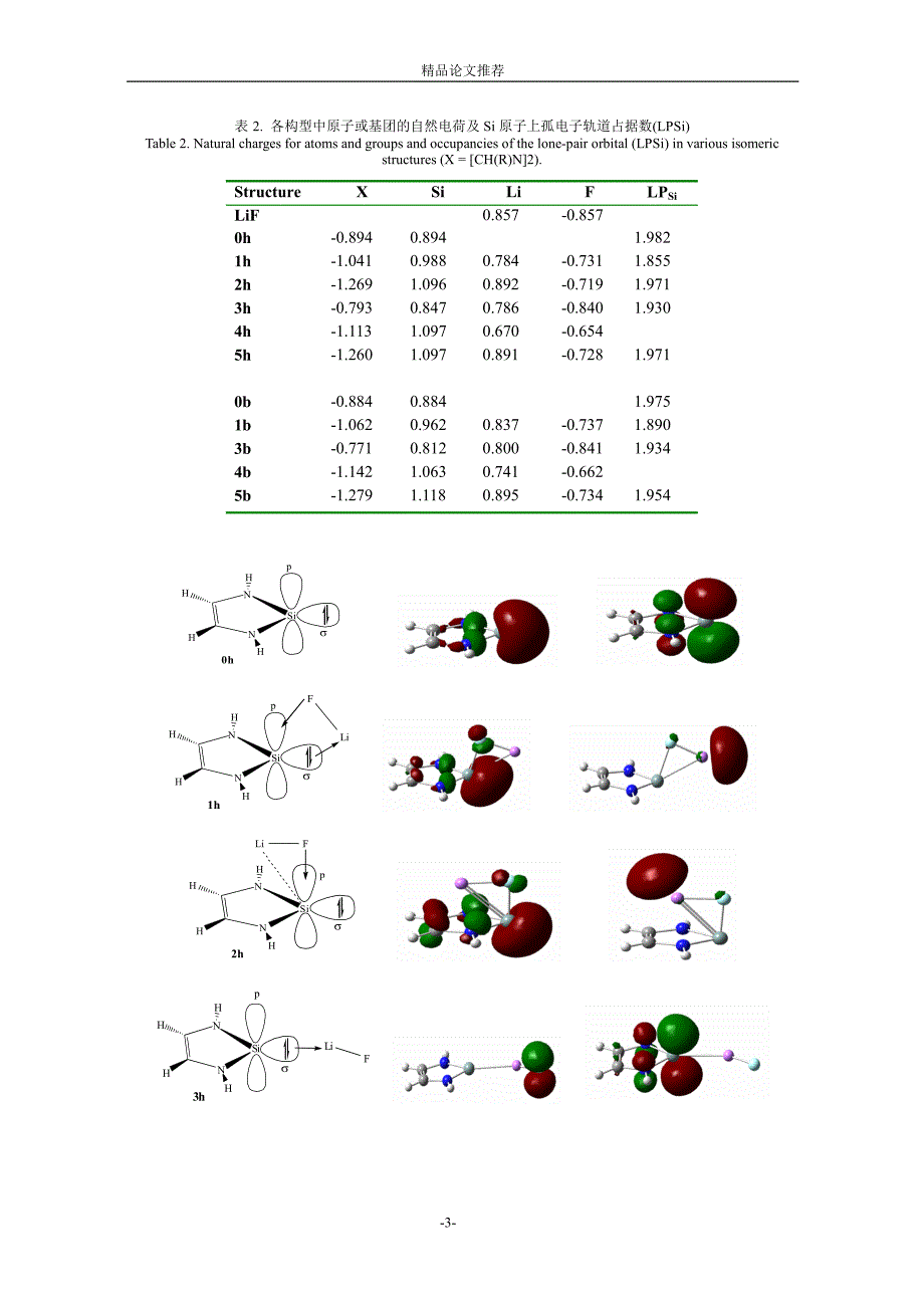 类硅烯[CH(R)N]2SiLiF (R=H 和 tBu)的构型.doc_第3页