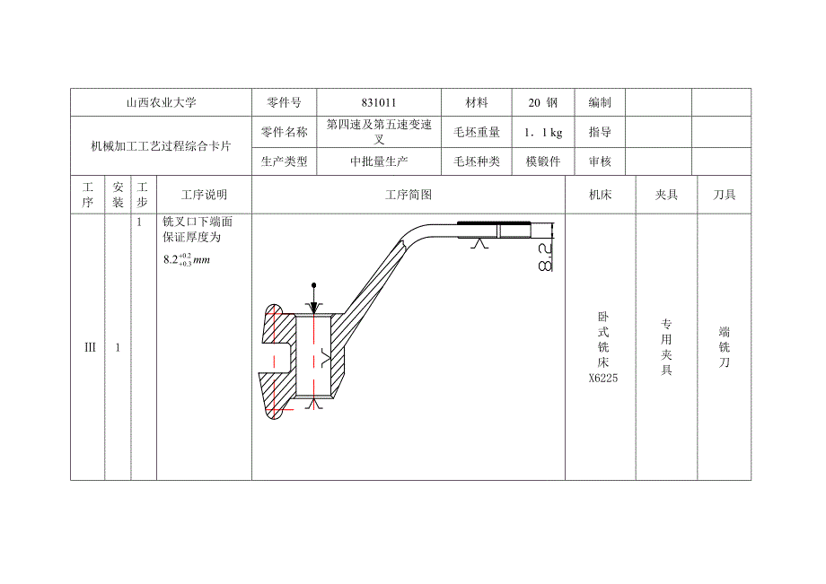 拨叉加工夹具设计工艺卡.doc_第3页