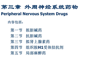 外周神经系统药物PeripheralNervousSystemDrug.ppt