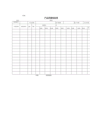 某企业产品质量检验表(doc 1页).docx