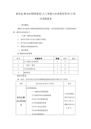 新形态AI知识图谱建设（人工智能与未来教育等4门）项目采购需求.docx