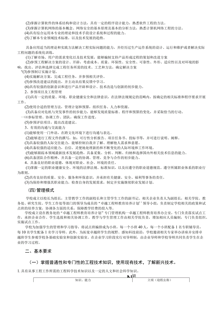 网络工程专业卓越计划本科培养方案.docx_第2页