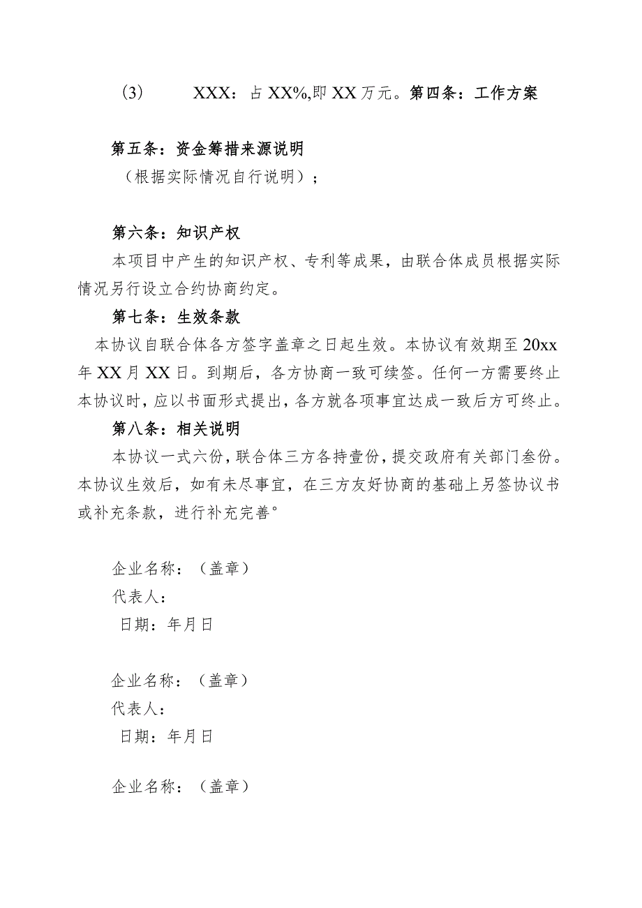 项目联合体协议（模板）.docx_第2页