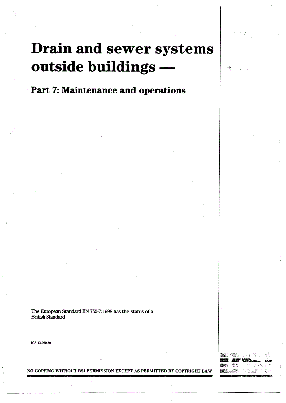 【BS英国标准】BS EN 75271998 Drain and sewer systems outside buildings. Maintenance and operations.doc_第2页