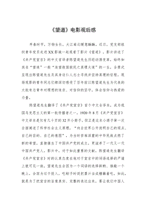 观影《望道》心得体会四篇样本.docx