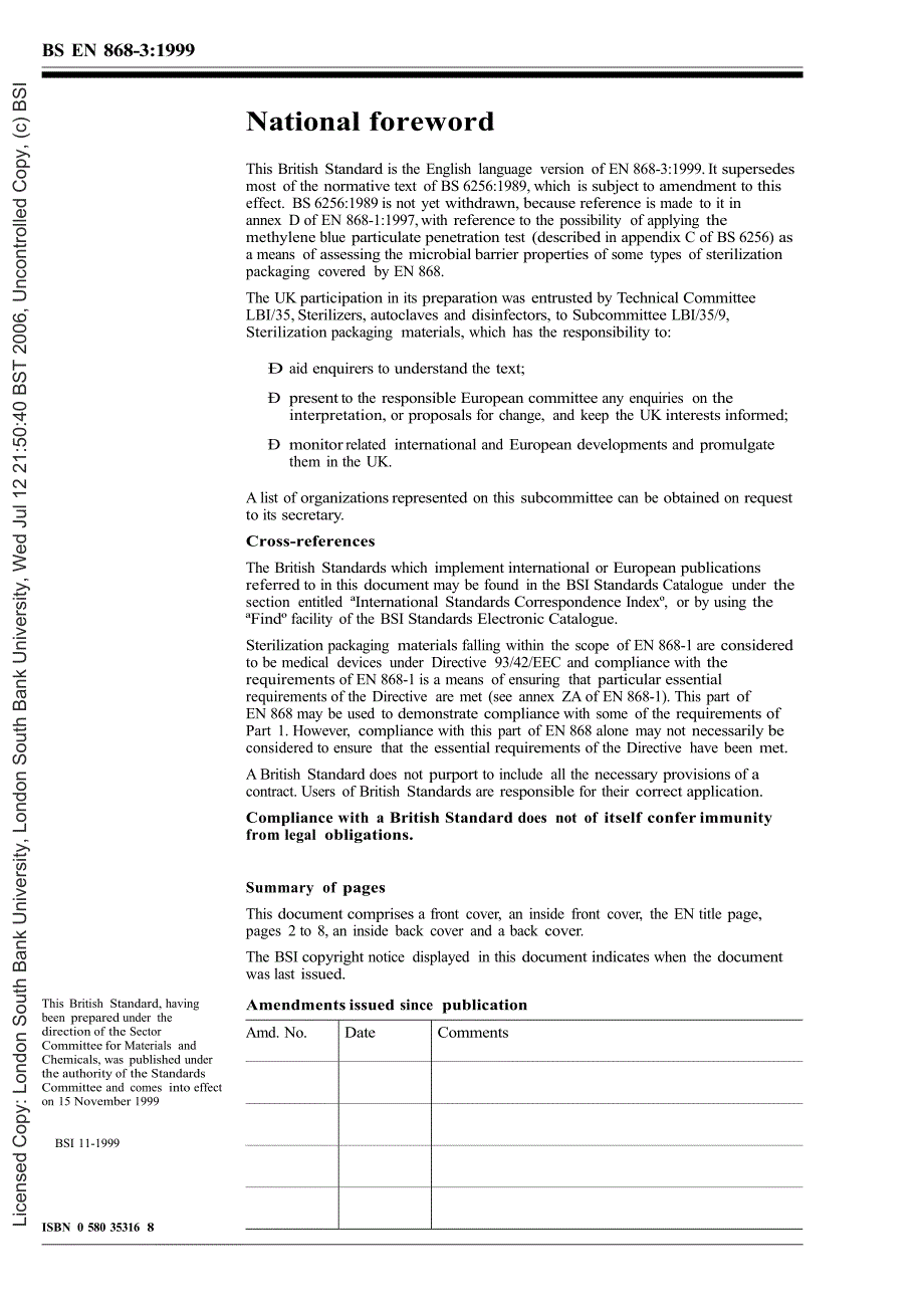 【BS英国标准】BS EN 86831999 Packaging materials and systems for medical devices which are to be.doc_第2页