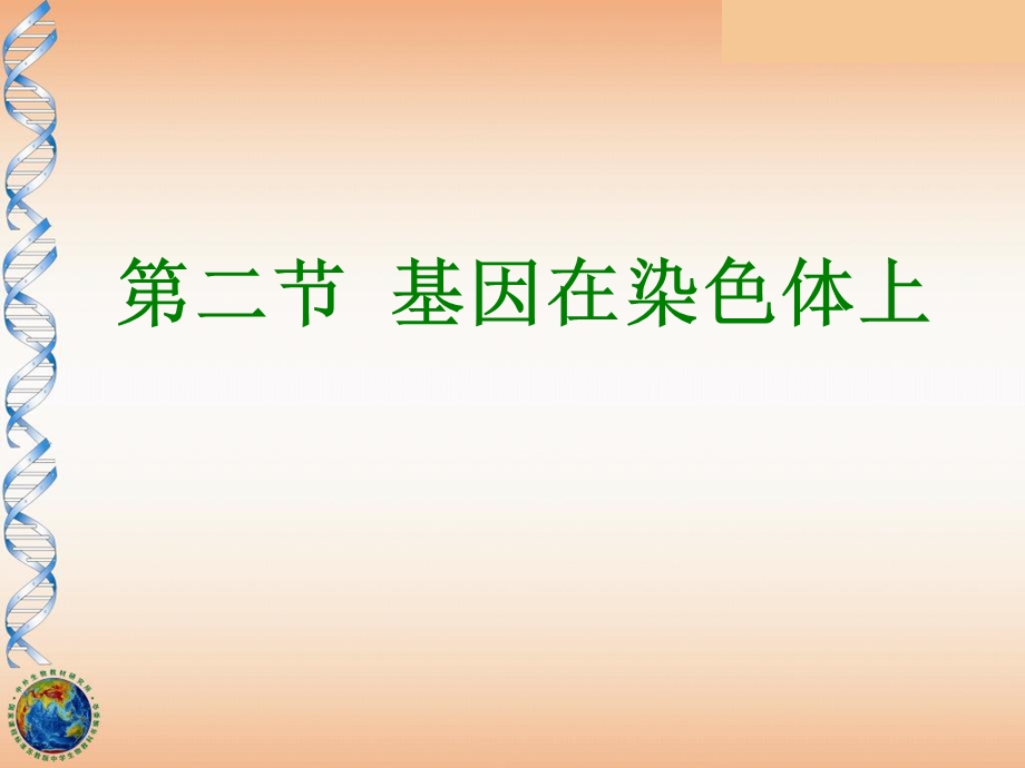 外国语学校蔡敬辉《基因在染色体上》.ppt_第1页