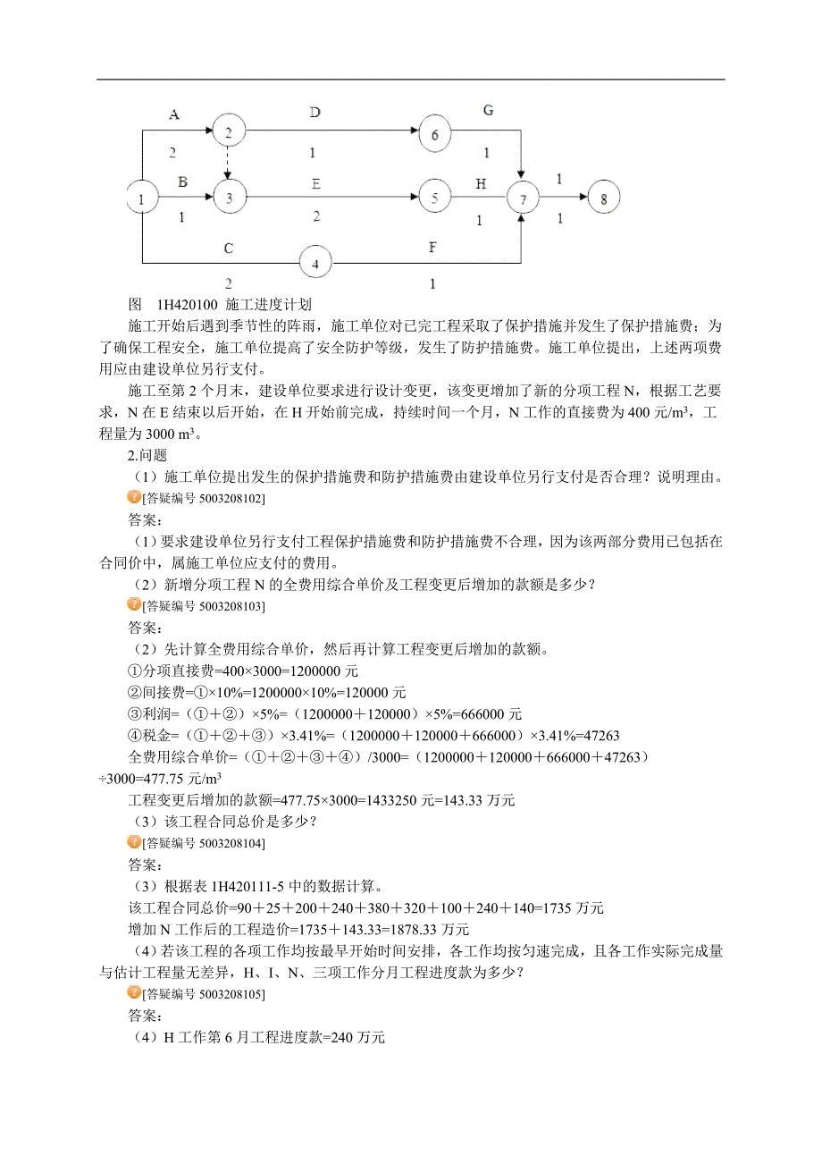 一级建造师考试　机电工程施工管理务实1H420000　机电工程施工管理务实1H40　费用管理在机电工程项目中的应用特别重要 .doc_第3页