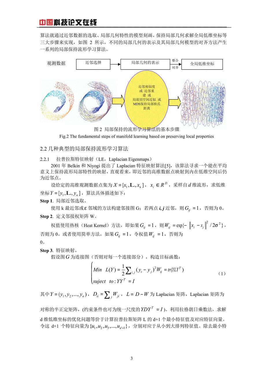 局部保持的流形学习算法对比研究.doc_第3页