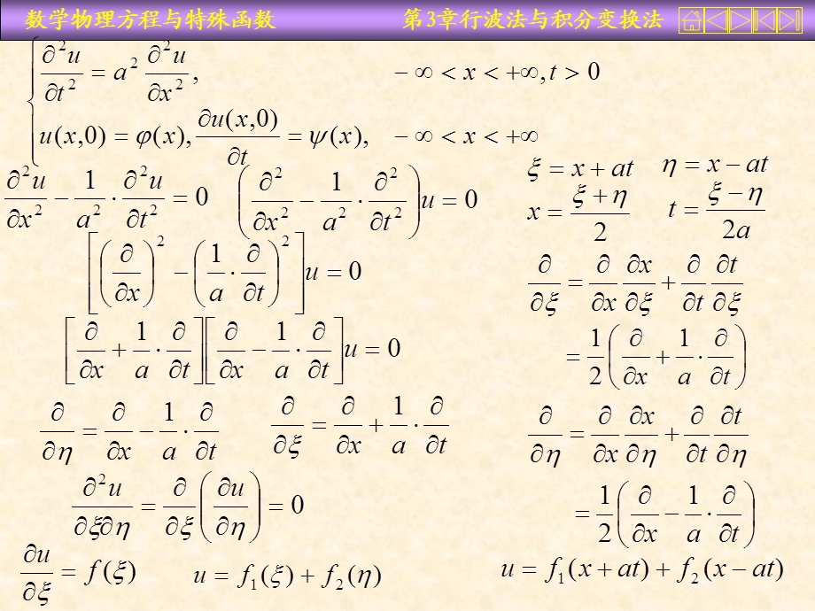 数学物理方程课件第三章行波法与积分变换法.ppt_第2页