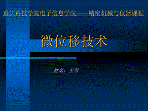 微小位移技术.ppt