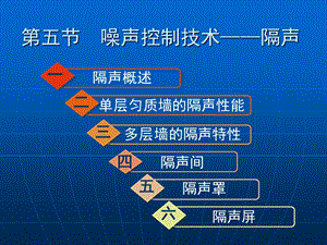 教学课件第五节噪声控制技术-隔声.ppt