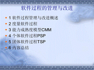 【培训课件】软件过程的管理与改进.ppt