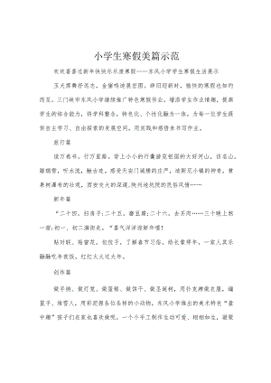 小学生寒假美篇示范.docx