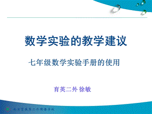 数学实验的教学建议.ppt