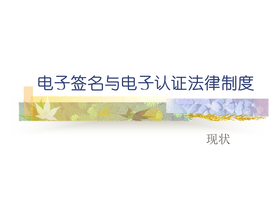 教学课件：第四章-电子签名与电子认证法律制度.ppt_第1页