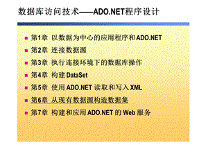 数据库访问技术ADONET程序设计.ppt