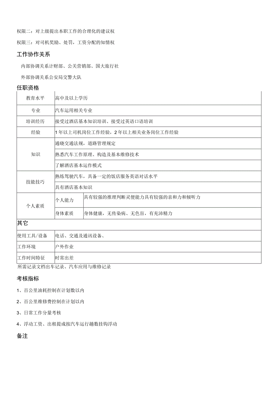 岗位说明书司机.docx_第2页