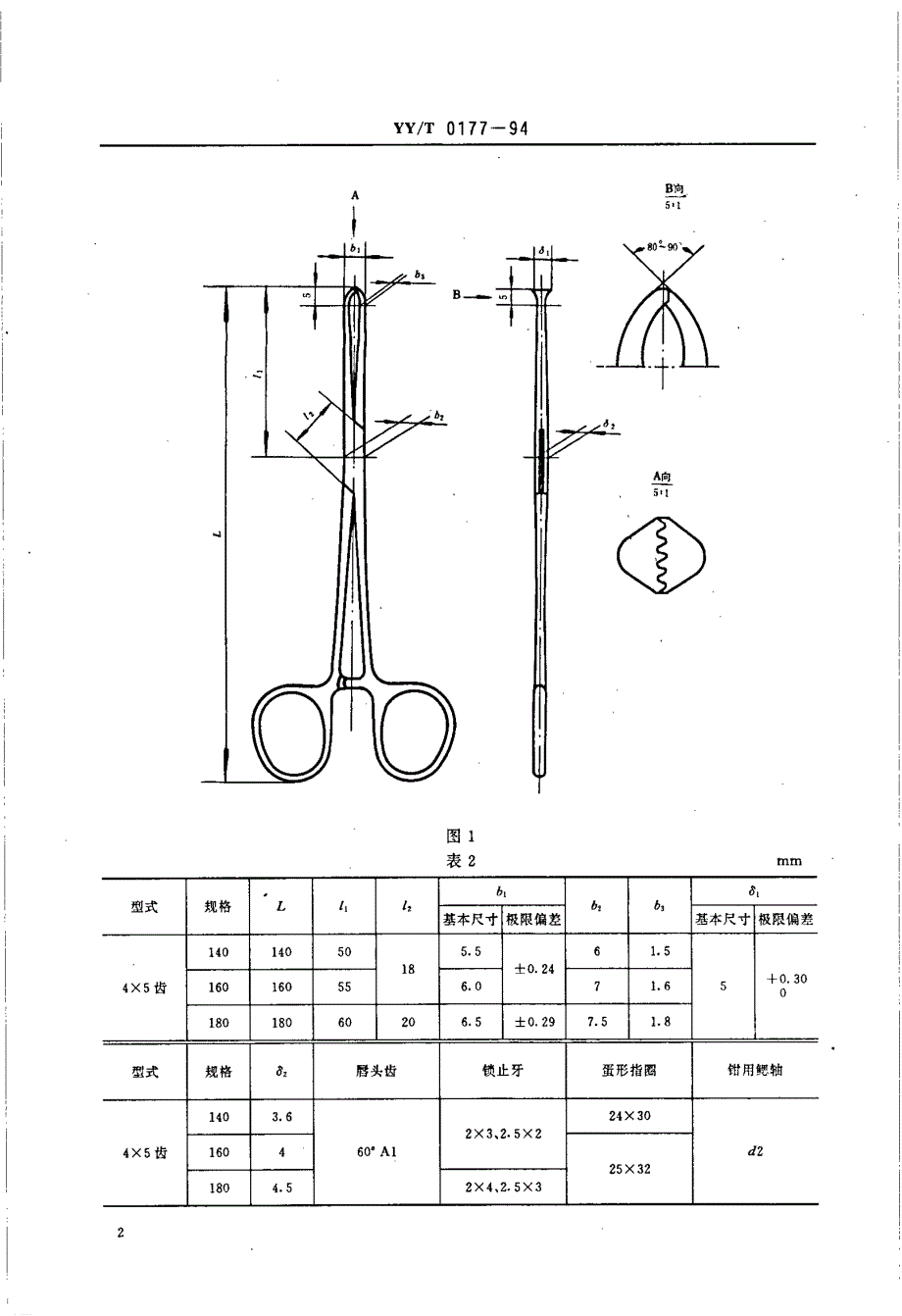 【YY医药行业标准】YYT 01771994 组织钳.doc_第3页