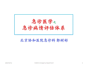 急诊医学之急诊病情评估体系.ppt