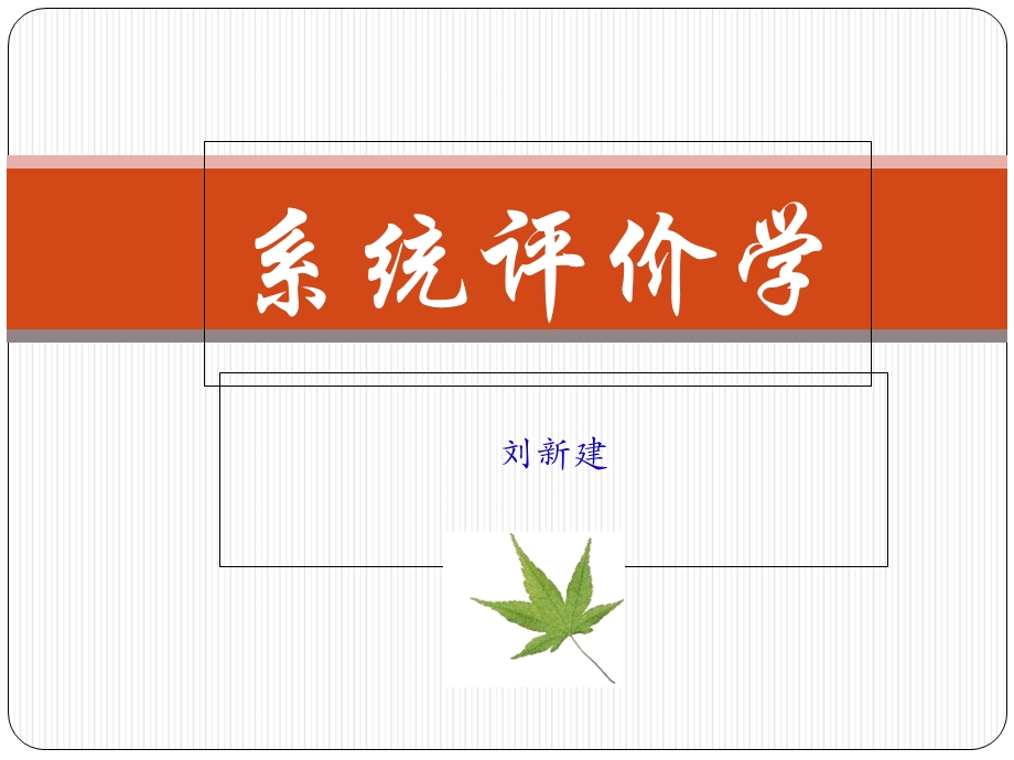 教学课件：第五章-系统评价的功能、标准和原则.ppt_第1页