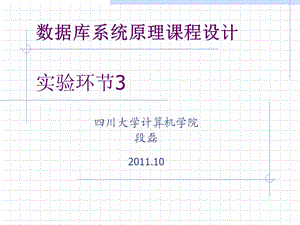 数据库系统原理课程设计实验环节.ppt