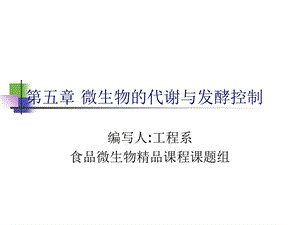 微生物的代谢与发酵控制.ppt