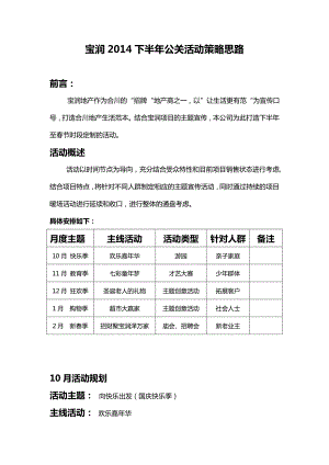 宝润下半年公关活动策略思路与工作计划.doc