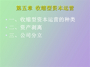 收缩型资本运营.ppt