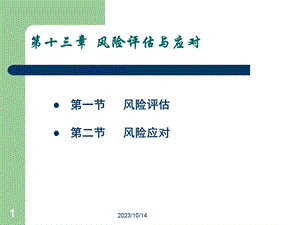 教学课件：第六章、风险评估与应对.ppt