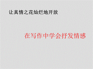 教学课件第二单元作文指导学会抒情.ppt