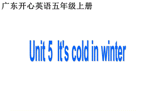 开心学英语五年级上册Unit5It’scoldinwinter课件.ppt