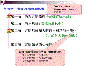 生理心理学第七章-言语与思维的脑机制.ppt