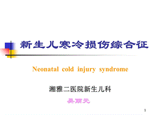 生儿寒冷损伤综合症11年修改.ppt