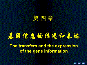 生物医学概论生化第4章基因信息的传递和表达.ppt