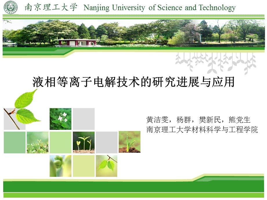 液相等离子电技解术的研究进展与应用.ppt_第1页