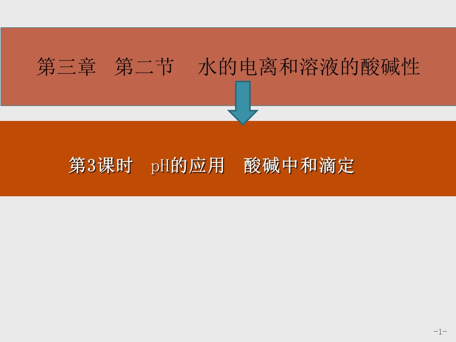 水的电离和溶液的酸碱性(3课时).ppt_第1页