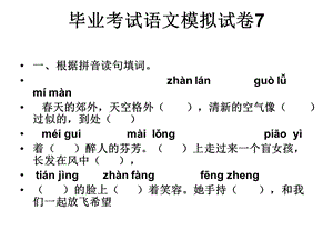 毕业考试语文模拟.ppt