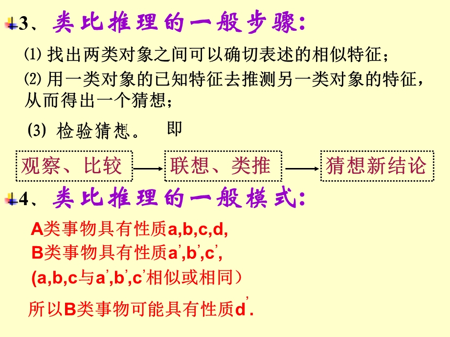 类比推理根据两个或两类对象之间在某些方面的相似.ppt_第2页