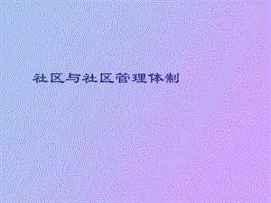 社区管理体制.ppt