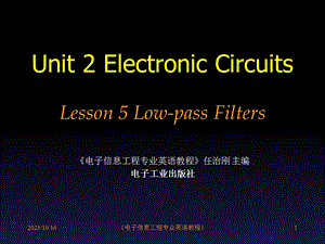 电子专业英语Lesson5Low-passFil.ppt