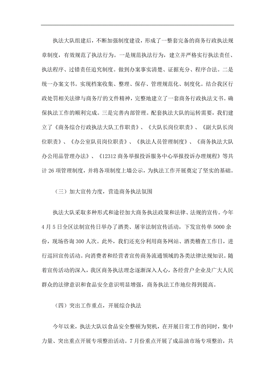 区商务局执法大队工作总结及计划精选.doc_第2页