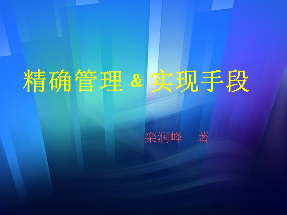 精确管理﹠实现手段.ppt_第1页