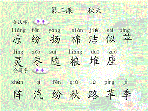 秋天生字词学习.ppt