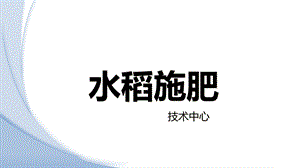 水稻施肥技术.ppt