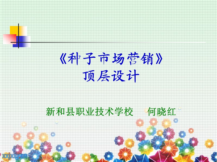 种子市场营销顶层设计ppt汇报何晓红.ppt_第1页