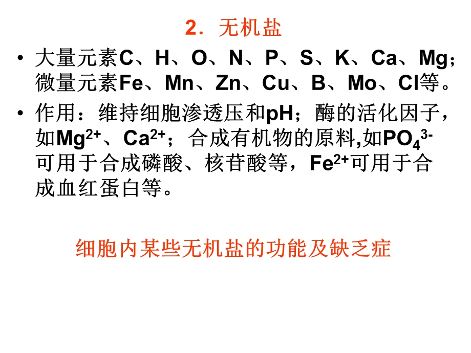 生物竞赛细胞部分细胞的化学成分.ppt_第3页