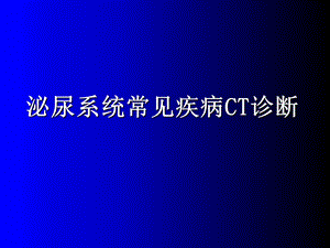 泌尿系统ct诊断学.ppt