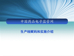 生产线赋码和实施介绍.ppt