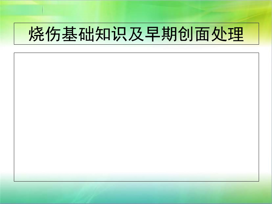 烧伤基础知识与早期创面处理.ppt_第1页